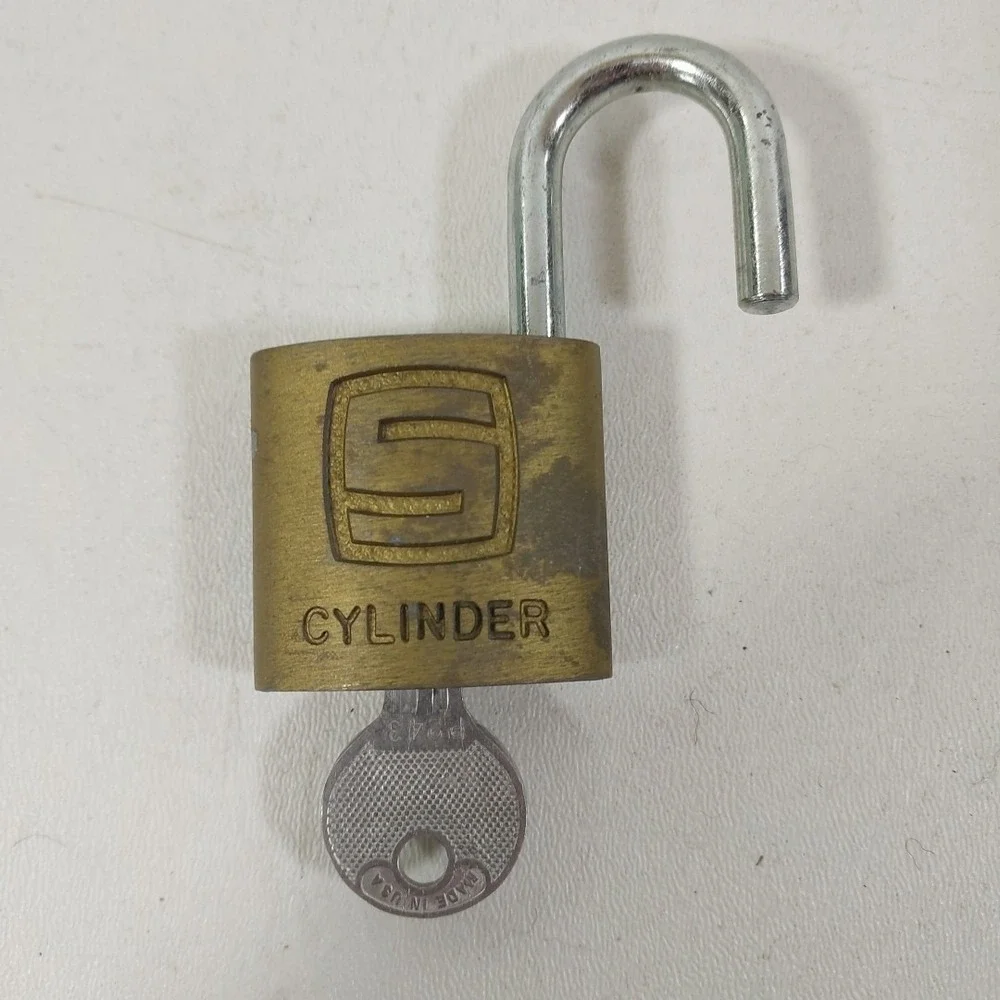 Vintage Slaymaker Cylinder Padlock Lock With Key S‎